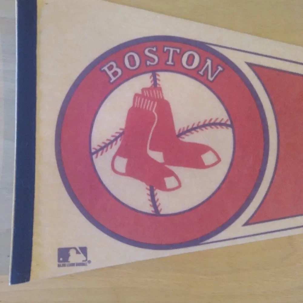 Vintage 60s Boston Red Sox MLB Pennant Flag